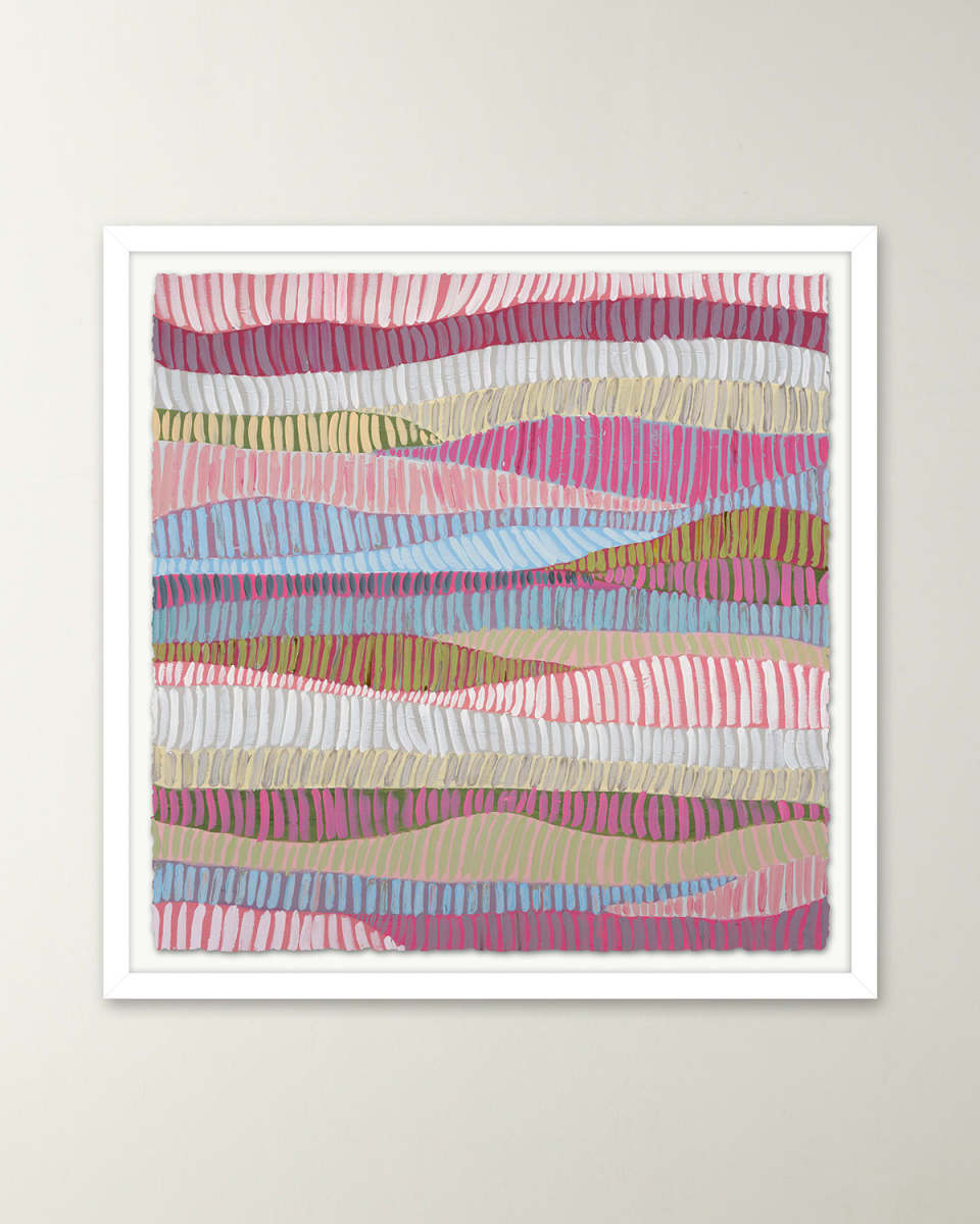 "Pink Fence 2" Framed Giclee on Paper by H. Scott